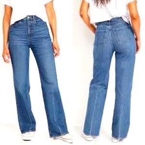 OLD NAVY Extra High Waisted Sky Hi Wide Leg Jeans
